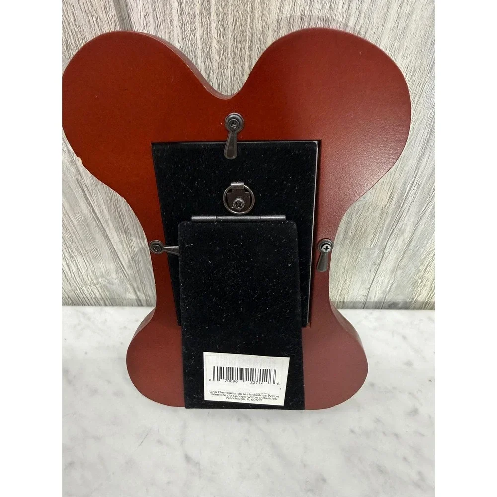 The Weston Gallery Puppy Love Dog Bone Wood Picture Frame 2.5x3.5 Mahogany Tone